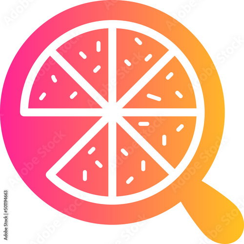 Pizza gradient icon