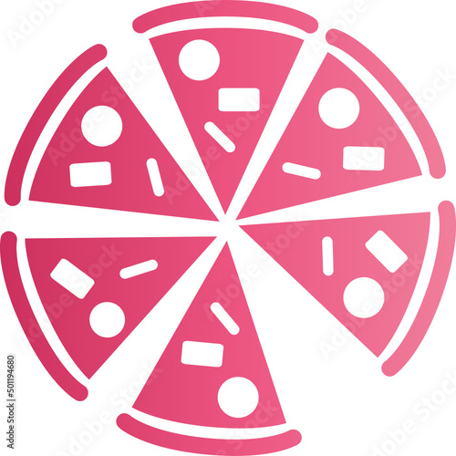 Pizza gradient icon