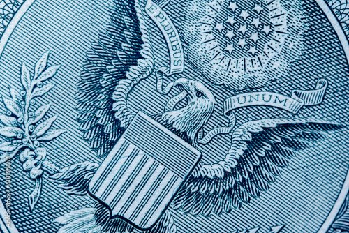 Foto Close up US Dollar banknote background