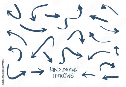 Hand Drawn Arrows Illustration Collection Package Set