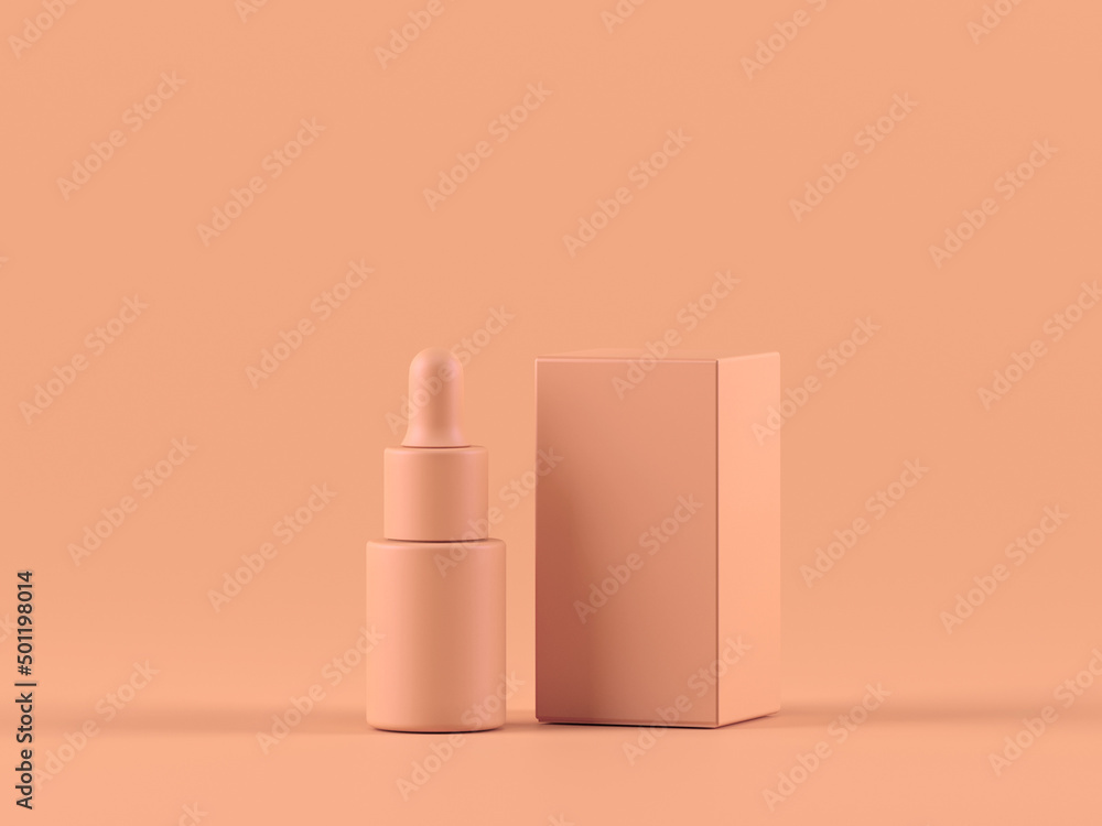Cosmetic bottle mock-up. Minimal box 3d. Cosmetic bottle mock-up. Minimal box 3d.