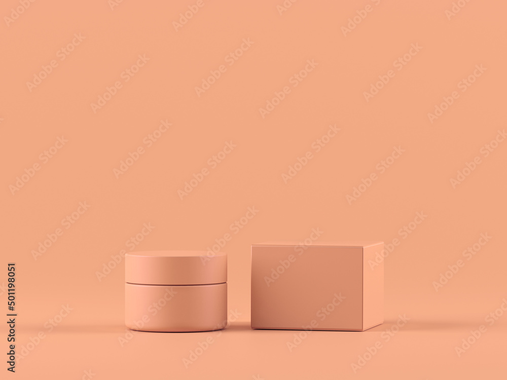Cosmetic bottle mock-up. Minimal box 3d. Cosmetic bottle mock-up. Minimal box 3d.