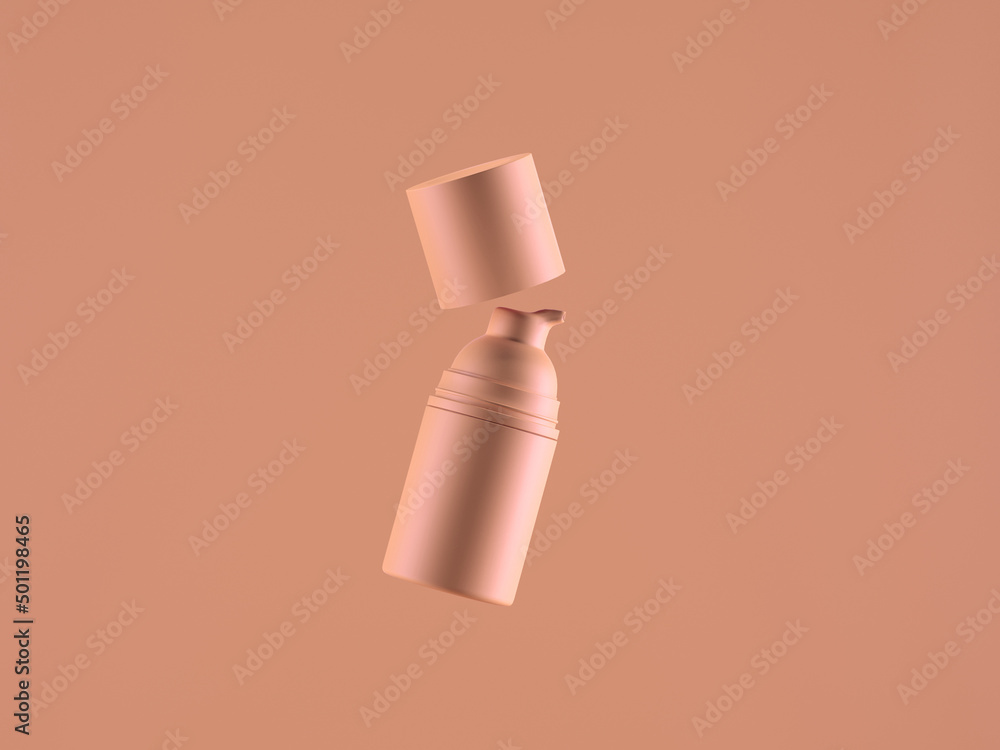 Cosmetic bottle mock-up. Minimal box 3d. Cosmetic bottle mock-up. Minimal box 3d.
