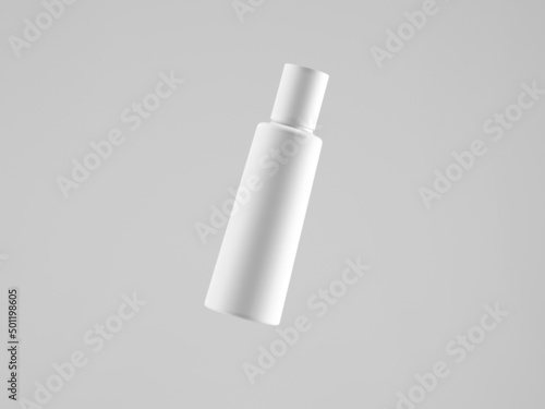 Cosmetic bottle mock-up. Minimal box 3d.