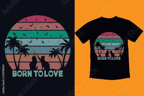 Cat lover Vector Illustration for T-shirt
