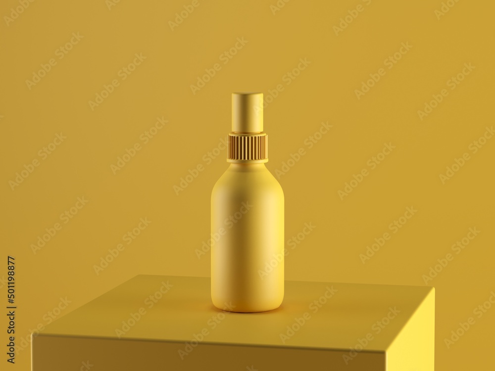 Cosmetic bottle mock-up. Minimal box 3d. Cosmetic bottle mock-up. Minimal box 3d.
