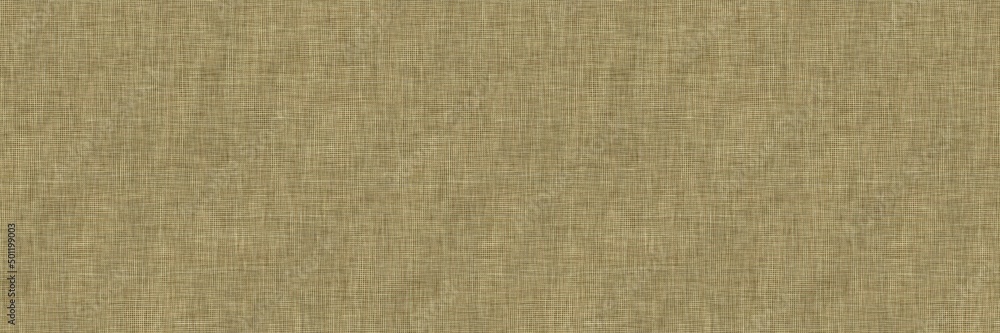 Fototapeta premium Seamless jute hessian fiber texture border background. Natural eco beige brown fabric effect banner. Organic neutral tone woven rustic hemp ribbon trim edge