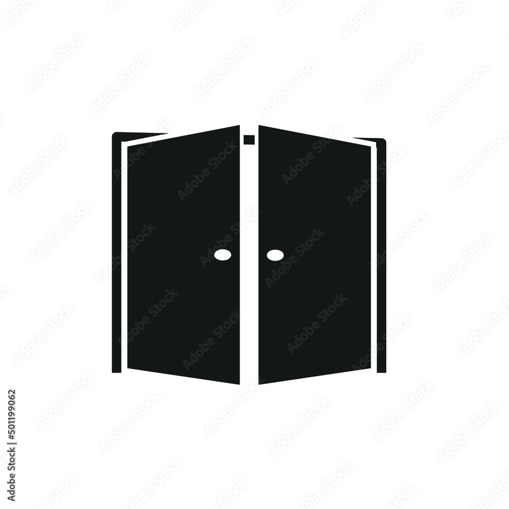 door icon vector. simple flat icon template door icon vector. simple flat icon template