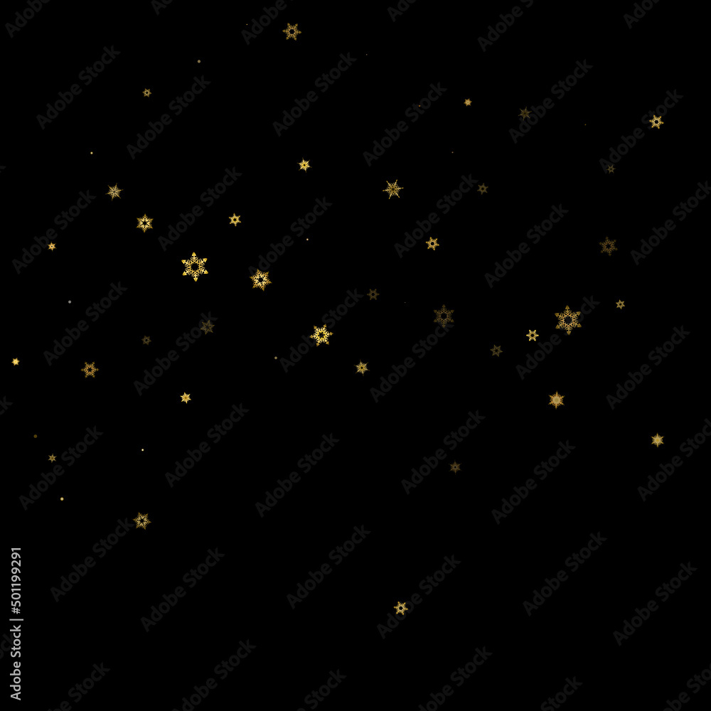 Falling Snow flakes golden pattern Holiday Vector Falling Snow flakes golden pattern Holiday Vector