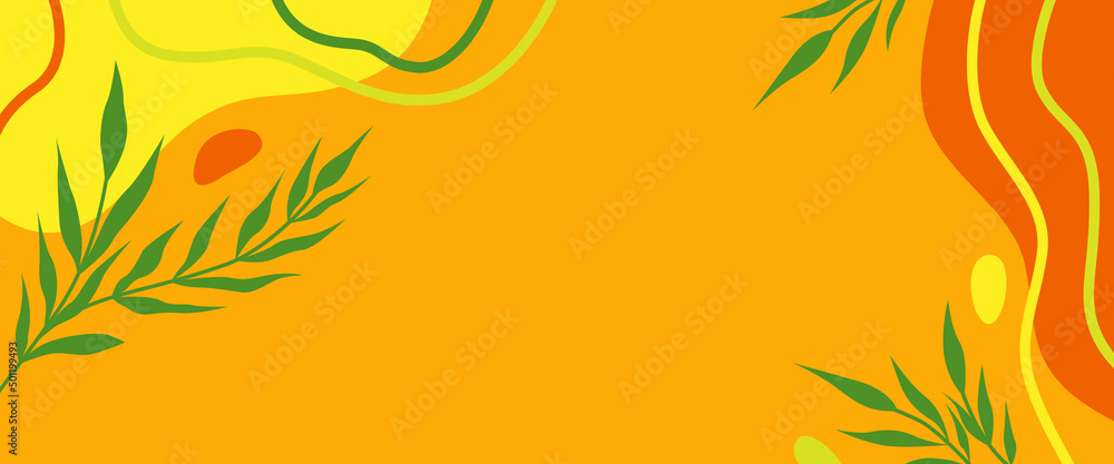 Summer abstract background. Web banner. Vector. Copy space