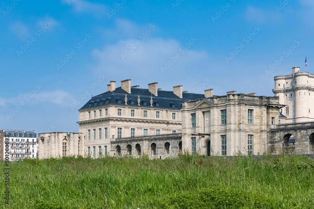 Vincennes in France, the beautiful French royal castle in the center

