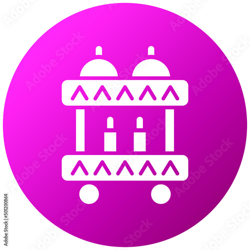 Vector Design Airplane Food Trolley Icon Style