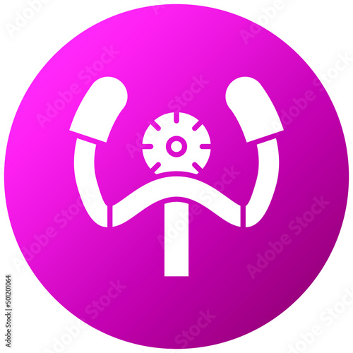 Vector Design Aeroplane Steering Wheel Icon Style