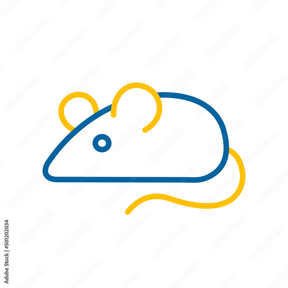 Field mouse vector isolated icon Field mouse vector isolated icon