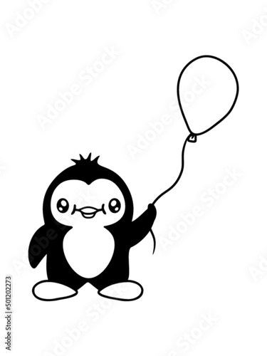 Pinguin Kind Luftballon 