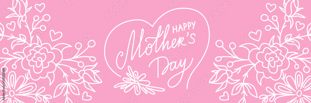 Happy Mother's Day. Greeting card for mom, grandmom. Background for spring holiday
