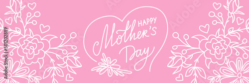 Happy Mother's Day. Greeting card for mom, grandmom. Background for spring holiday