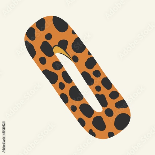 Cartoon multicolored hairpin, hair clip. Hair accessories. Beauty design. Women's salon concept. Flat design, hand drawn cartoon, vector.