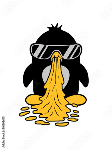 Kotzender Party Pinguin 