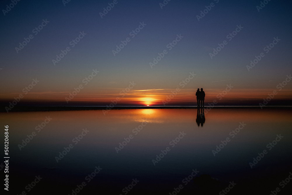 Sunset with two people