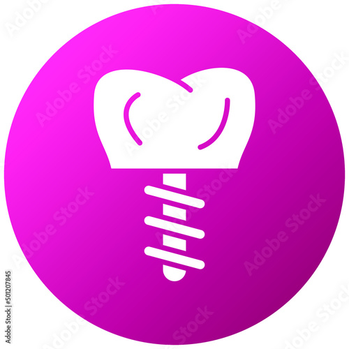 Vector Design Dental Implant Icon Style