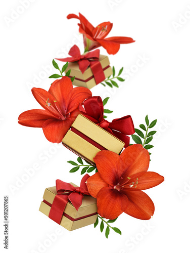 Levitation of gift boxes wi...