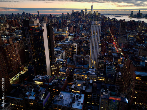 Canvas Print Aerial View New York City