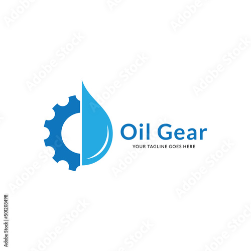 Oil gear vector logo template. This design use cog symbol. Suitable for industrial.