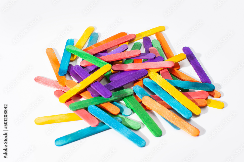 wooden sticks for children math isolated on white background wooden sticks for children math isolated on white background