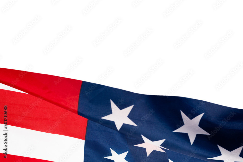 American flag as a background. Top view. American flag as a background. Top view.