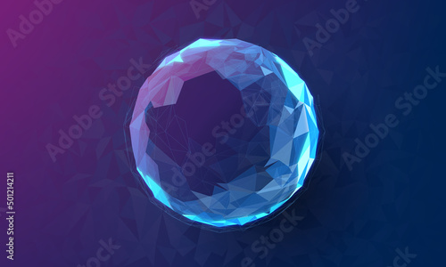 Abstract vector mesh spheres. Futuristic technology style. Elegant background for business presentations.