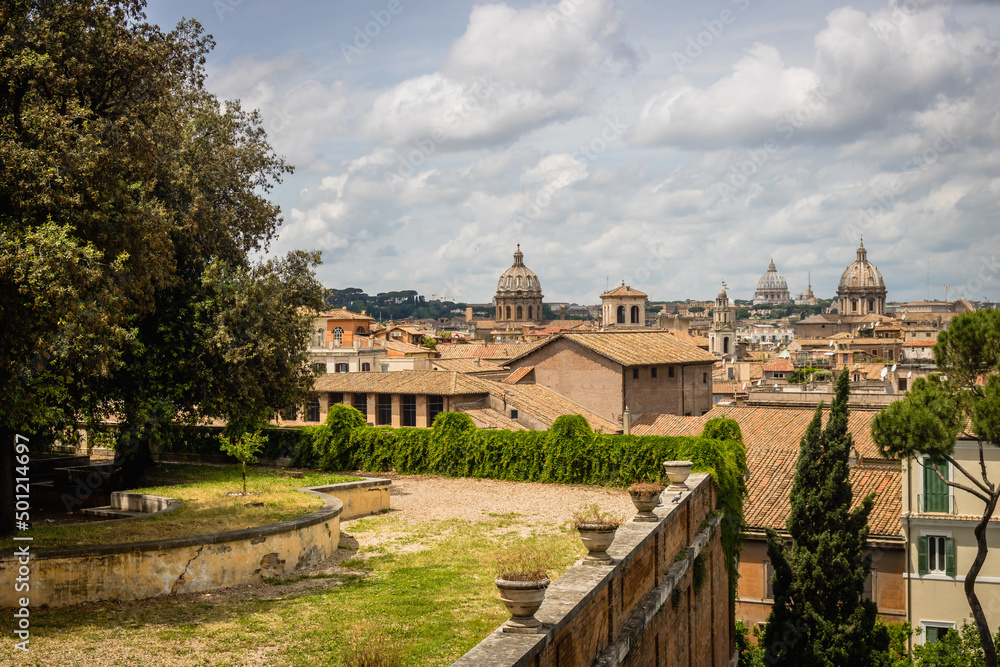 Picturesque View of Traditional Italian Skyline and Architecture in Rome, Italy 03