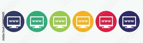 Big set with web icon isolated on white background.