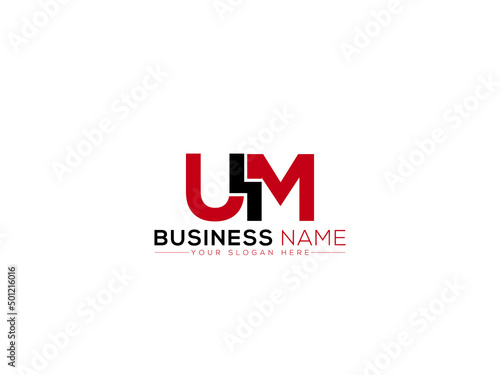 Letter UM Logo Image, Colorful Um mu Logo Letter Vector Icon Design For Any Type Of Brand Or Business