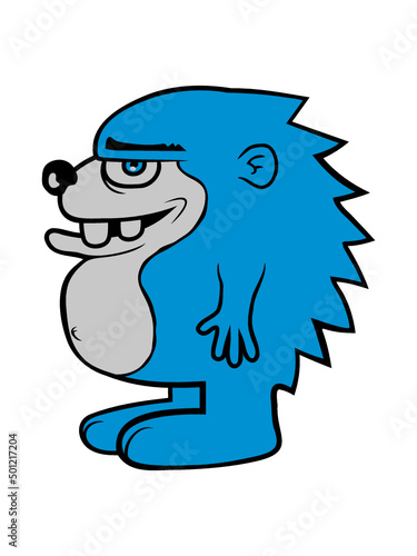 Blaues Igel Monster 