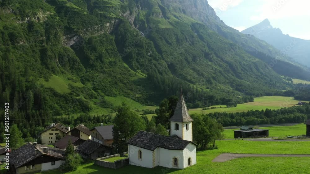 Switzerland Mountain Village, Aerial Survey Switzerland Mountain Village, Aerial Survey