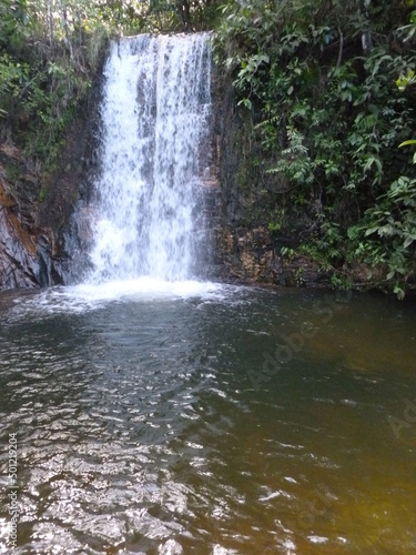 Waterfall in Chapada dos Veadeiros National Park  Goias  Brazil