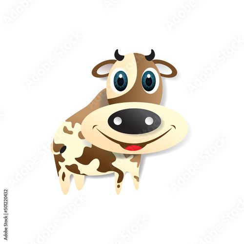 Cute Cow cartoon vector illustration