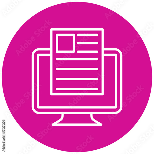 Vector Design Publish Article Icon Style