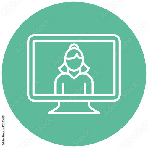 Vector Design News Anchor Icon Style