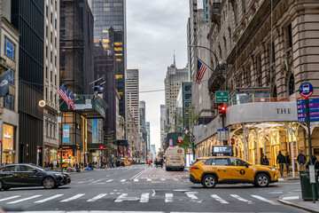 Sierkussen New York taxi Straatbeeld van New York City  © mark