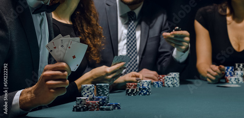 handsome man with cards