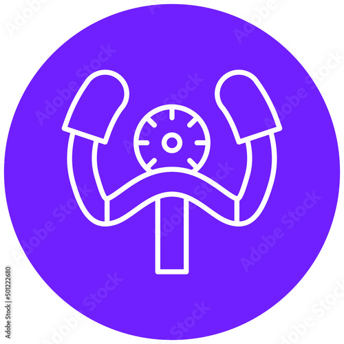 Vector Design Aeroplane Steering Wheel Icon Style