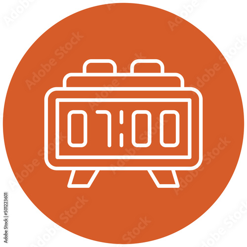 Vector Design Digital Clock Icon Style
