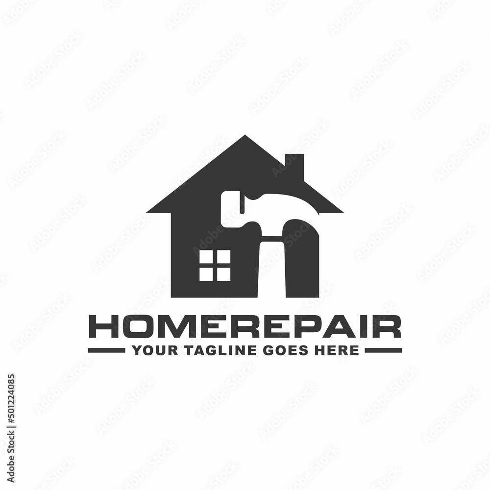 Home repair logo design vector