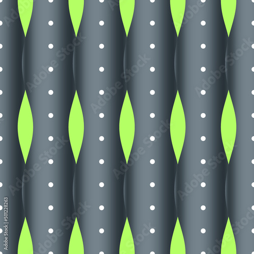 Abstract vertical wavy shapes seamless vector pattern.