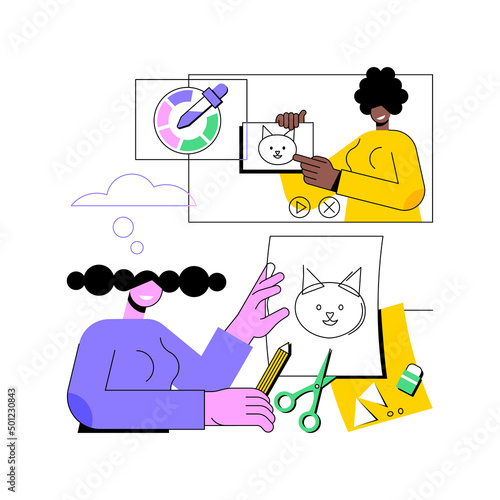 How-to videos abstract concept vector illustration. Education video, modern teaching tool, interactive online learning, DIY blog content, know how to, vlog production service abstract metaphor.