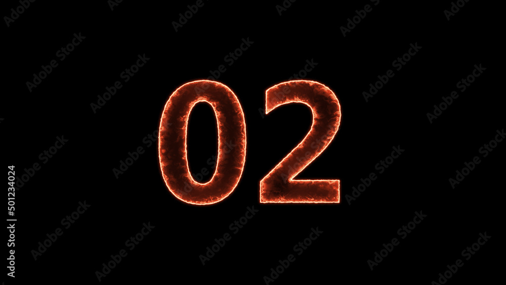 Neon number on black background. Learning numbers, serial number, price, place. Neon number on black background. Learning numbers, serial number, price, place.