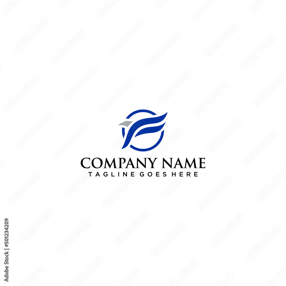 letter f falcon eagle head logo sign design Stock Vector | Adobe Stock