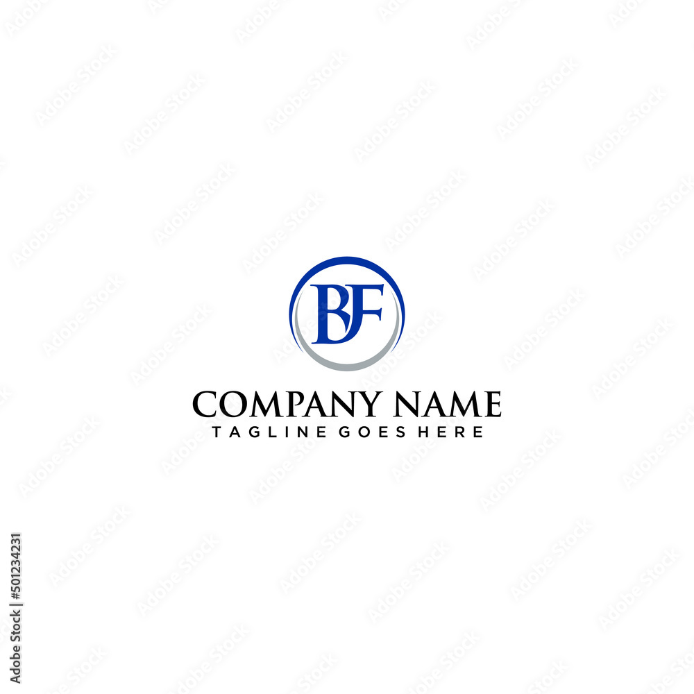 Obraz premium Abstract letter BF or FB logo sign design